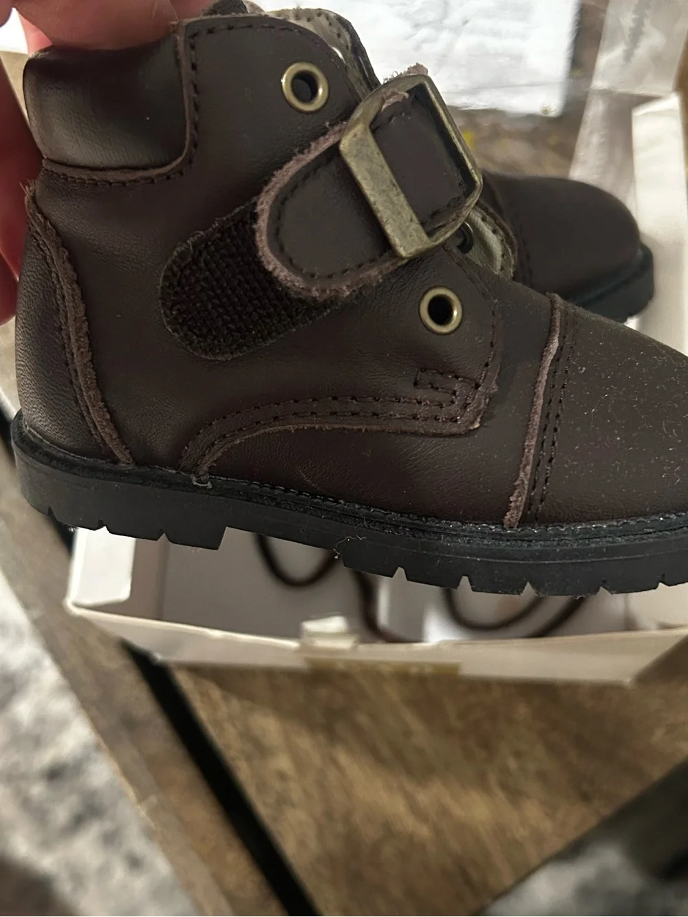 GAP Brown and Black Baby Walker Booties
